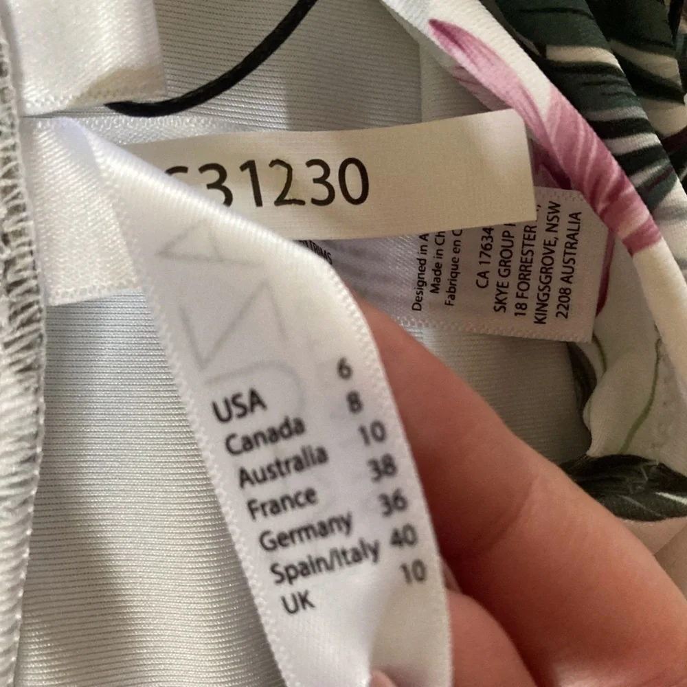 NWT Azura Australia Sofia Tropical Floral Print Bikini